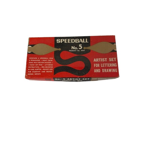 Speedball No. 5 Art Pen Kit With Assorted Nibs & Pen Holder Made In USA Hunt Man - Picture 13 of 13